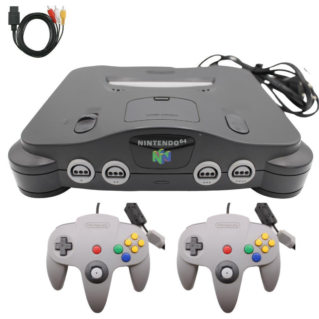 Nintendo 64 Konsole - alle Kabel + Jumper Pak - Schwarz