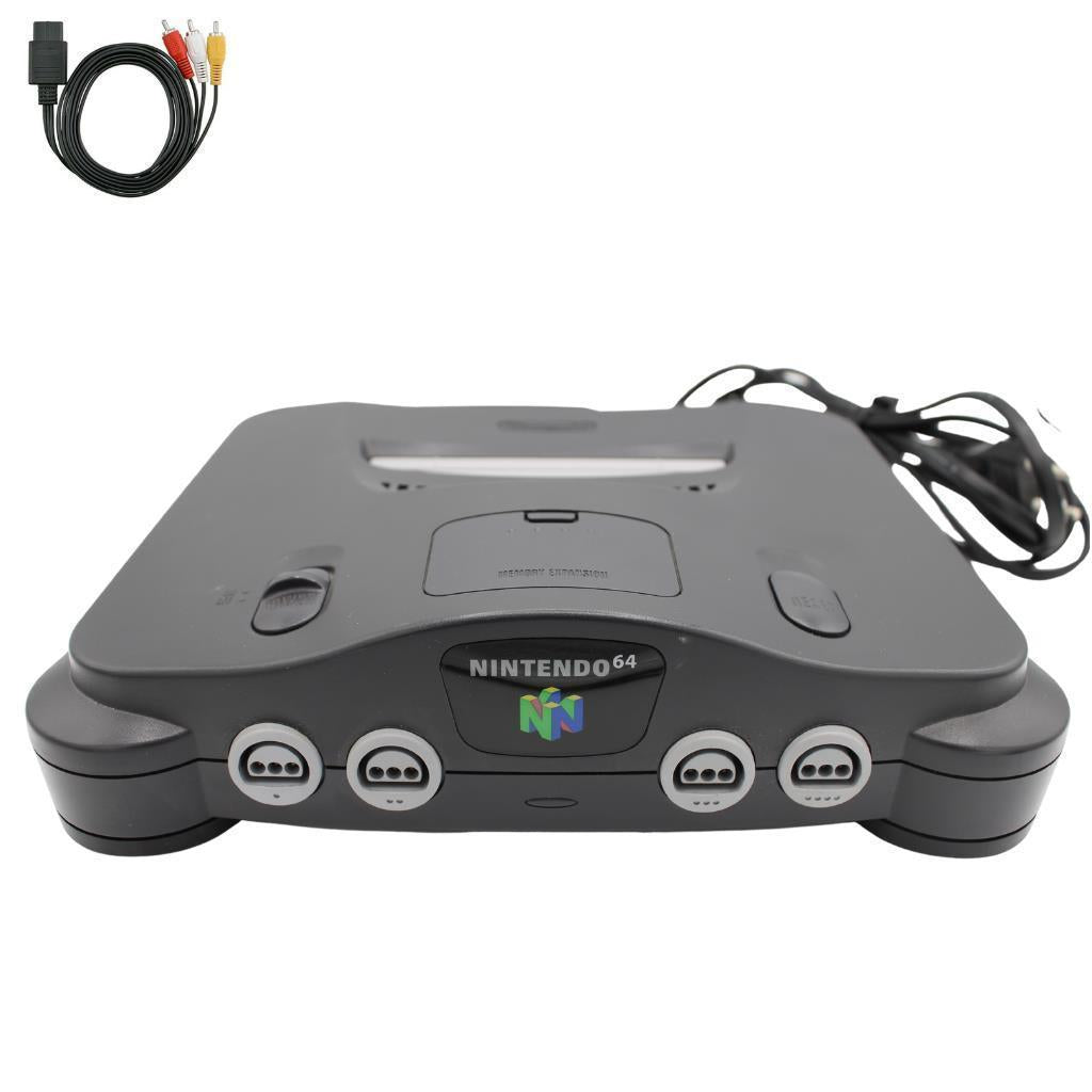 Nintendo 64 Konsole - alle Kabel + Jumper Pak - Schwarz