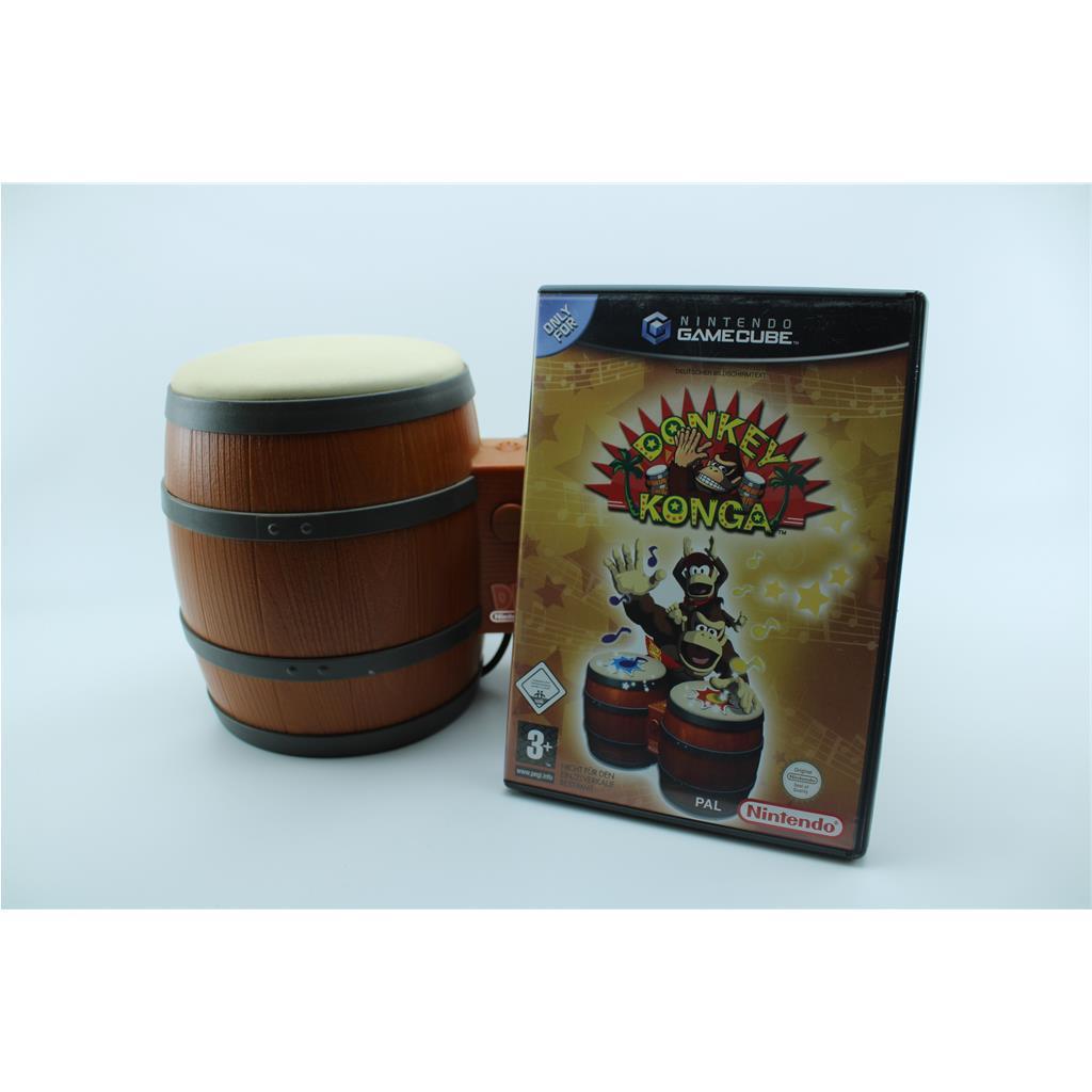 Nintendo GameCube - Donkey Konga + Bongo Trommel
