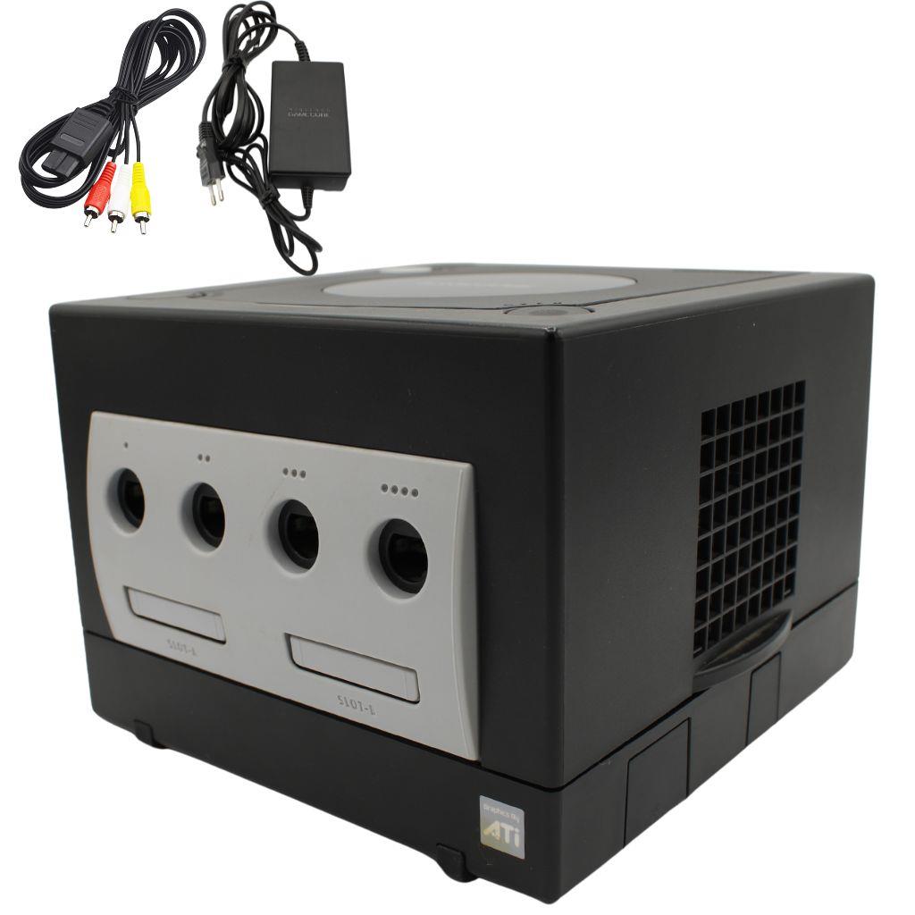 Nintendo GameCube - Konsole - DOL-001 - alle Kabel - Schwarz
