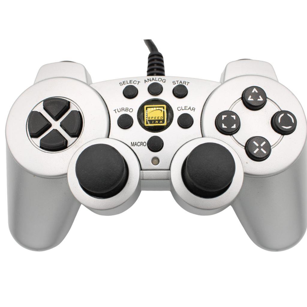 PS2 PlayStation 2 - Speedlink Controller - Silber