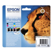 Epson Druckerpatrone T0715 Multipack, schwarz, cyan, magenta, gelb 4 Stück