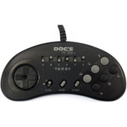 Sega Mega Drive - Doc's 6-Button Controller Pad - Schwarz