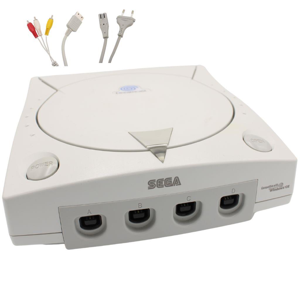 Sega Dreamcast - Konsole - alle Kabel - Weiß