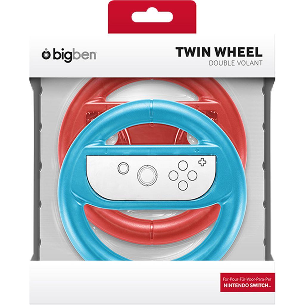 Nintendo Switch - BigBen Wheel Duo Pack - Blau + Rot