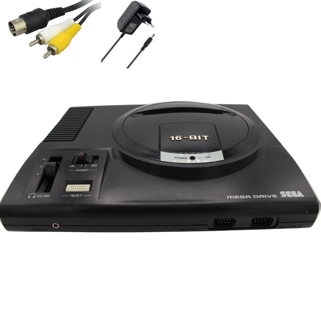 Sega Mega Drive 1 - Konsole - alle Kabel - Schwarz