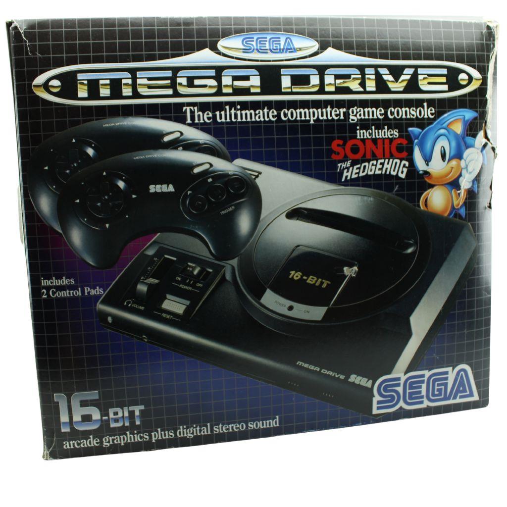 Sega Mega Drive 1 - Konsole - alle Kabel - Schwarz - mit 2 Controller und OVP