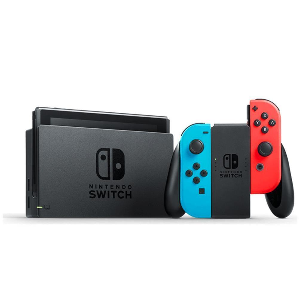 Nintendo Switch Konsole V2 - Neon-Rot/Neon-Blau - mit Dock und allen Kabeln