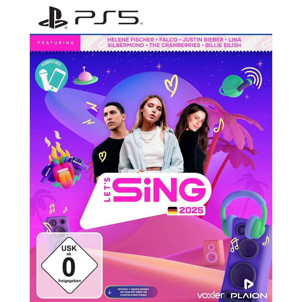 Sony PlayStation 5 - Let's Sing 2025 mit deutschen Hits + 2 Mikrofone