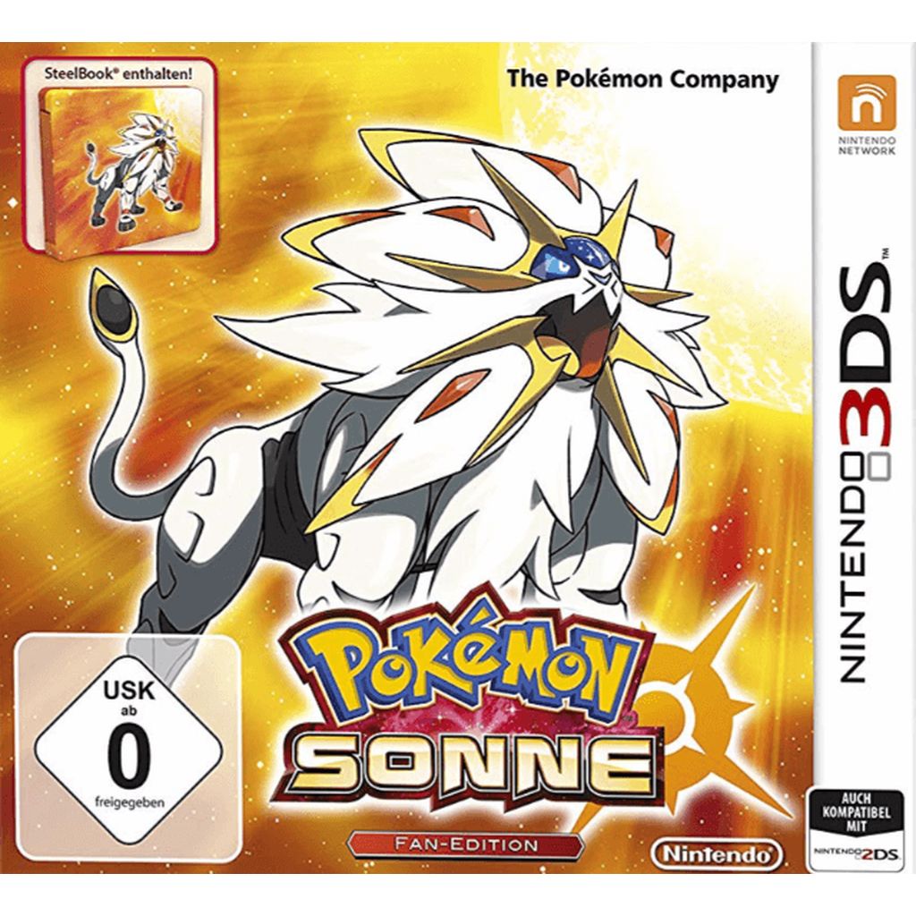 Nintendo 3DS - Pokémon Sonne - Fan-Edition (Steelbook)