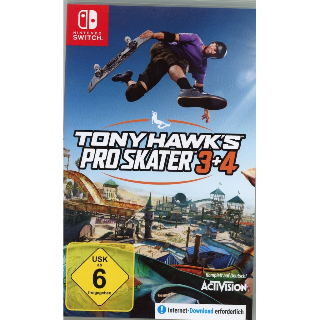 Tony Hawk’s Pro Skater 3 + 4 für Nintendo Switch – Vorderseite der Originalhülle