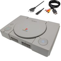 Sony PlayStation 1 - Konsole - alle Kabel - Grau