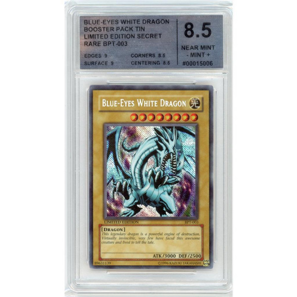 Yu-Gi-Oh! - Blauäugiger Weißer Drache - BPT-003 - Cardmarket Grading 8.5 - Fehldruck