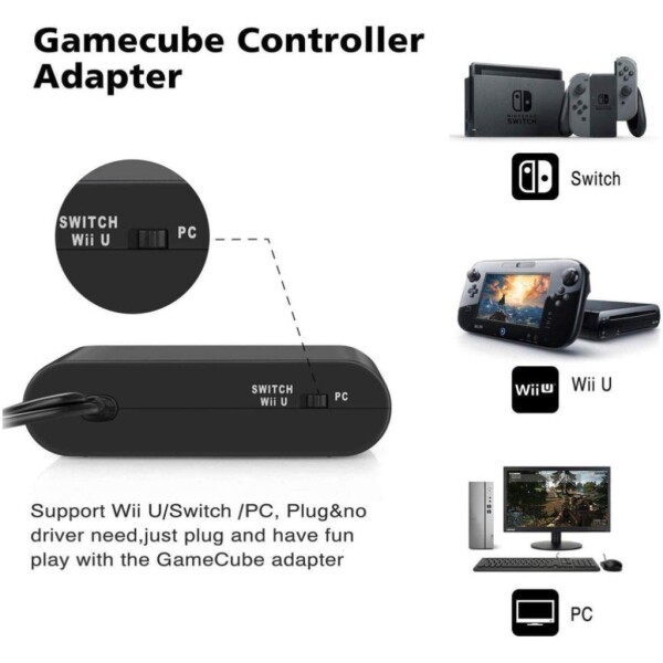 Nintendo GameCube - 4 Port GameCube Controller Adapter USB