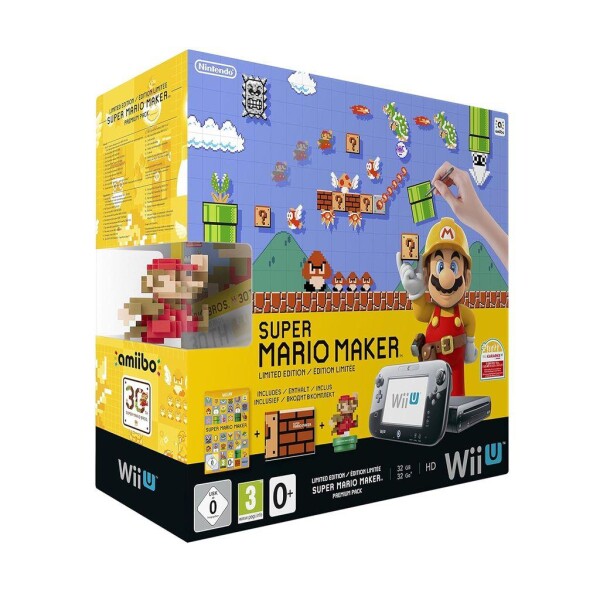 Nintendo Wii U - Super Mario Maker Premium Pack - 32GB - Schwarz - mit OVP