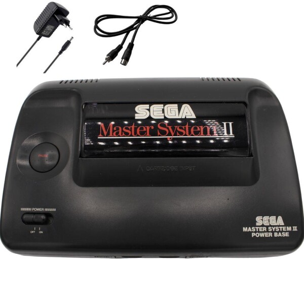 Sega Master System 2 - Konsole - alle Kabel - Schwarz