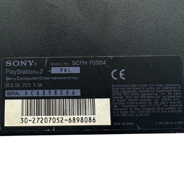 Sony PlayStation 2 Slim - Konsole - SCPH-70004 - Schwarz