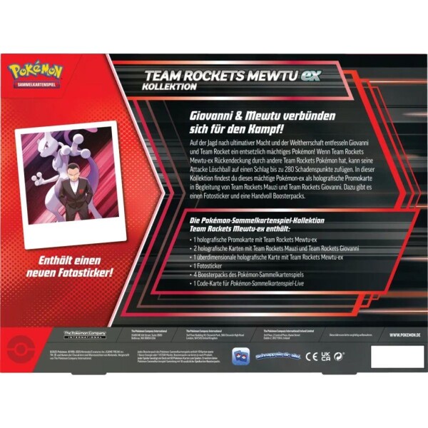 Pokemon - Team Rockets Mewtu ex Box - DE