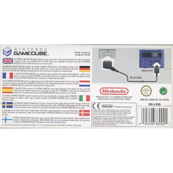 Nintendo GameCube - Original RGB Kabel - DOL-013 - mit OVP