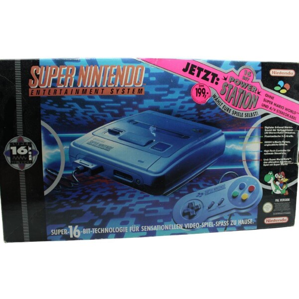 Nintendo SNES - Super Nintendo - Konsole mit Super Mario World - mit OVP