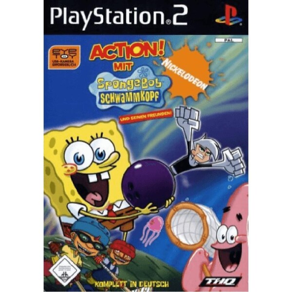 Sony PlayStation 2 - Action mit Sponge Bob und seinen Freunden - mit OVP
