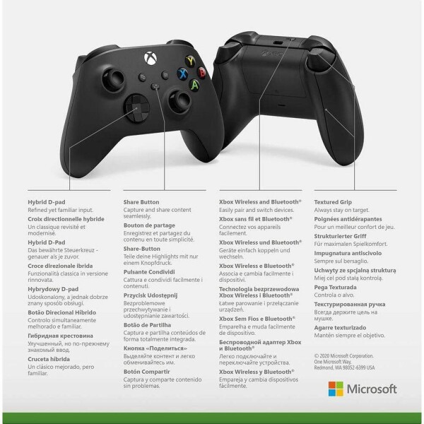 Microsoft Xbox - Original Wireless Controller - Carbon Black - mit OVP
