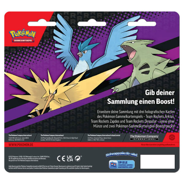 Pokemon - Team Rockets Zapdos, Articuno & Tyranitar Enhanced 2-Pack Blister - DE