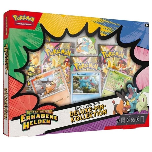 Pokemon - Erhabene Helden: First Partners Deluxe Pin Collection - DE