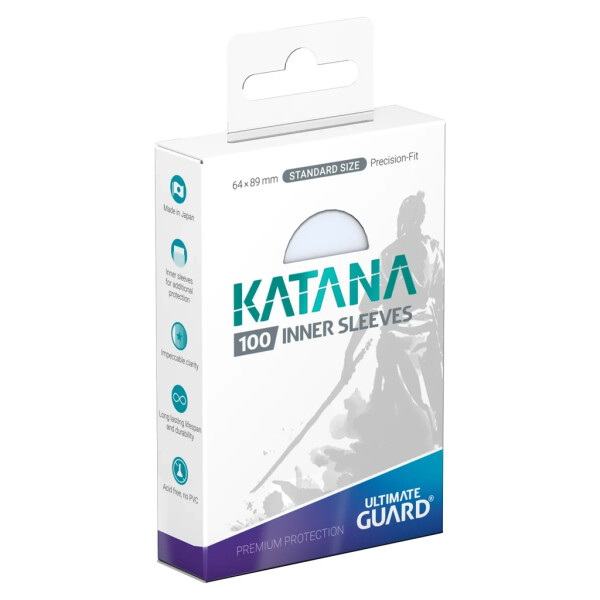 100 Ultimate Guard Katana Inner Sleeves 64x89mm