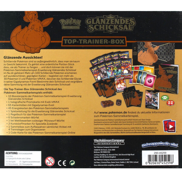 Pokemon - Glänzendes Schicksal Top-Trainer-Box - DE
