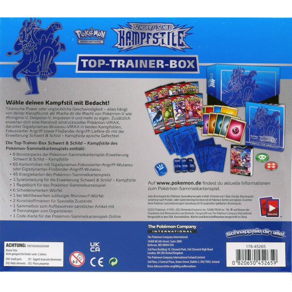 Pokemon - Kampfstile Top-Trainer-Box (Rapid Strike) - DE