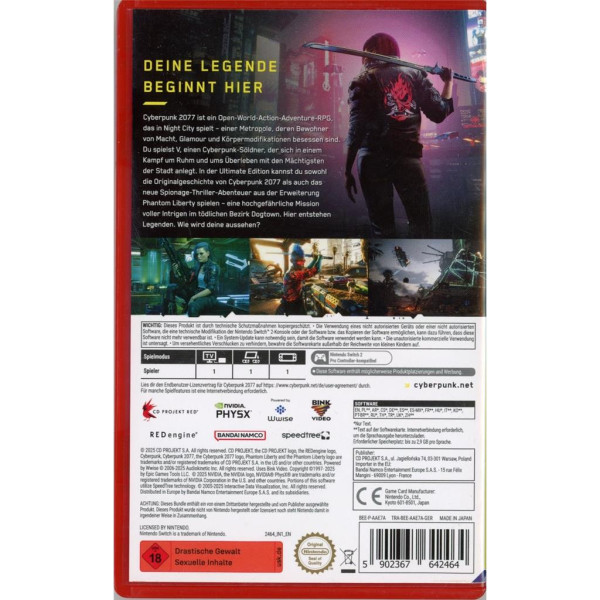 Nintendo Switch 2 - Cyberpunk 2077: Ultimate Edition - mit OVP
