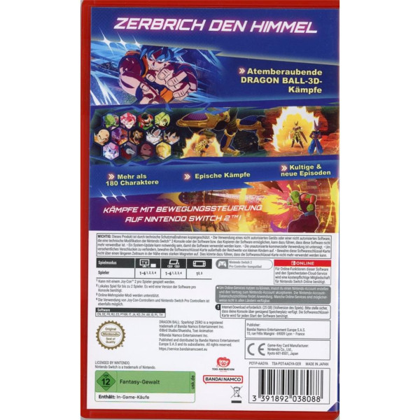 Nintendo Switch 2 - Dragon Ball: Sparking! ZERO - mit OVP