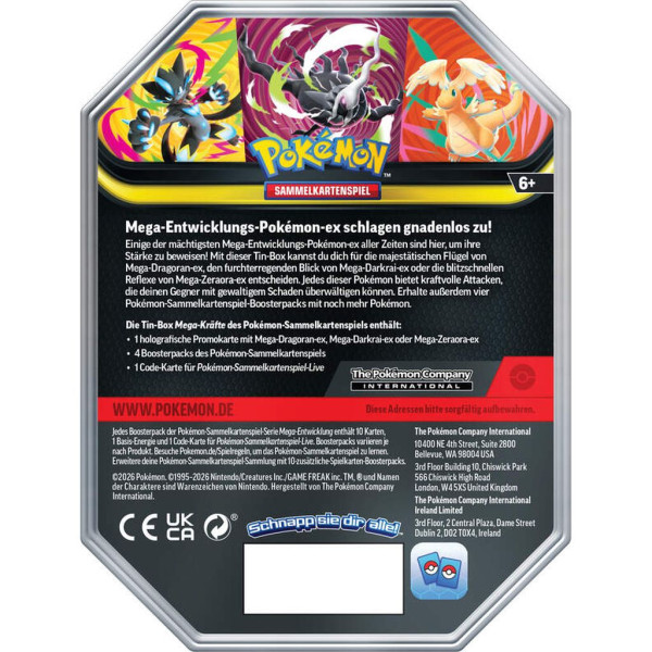 Pokemon - Mega Forces Tins: Mega Zeraora ex Tin-Box - DE