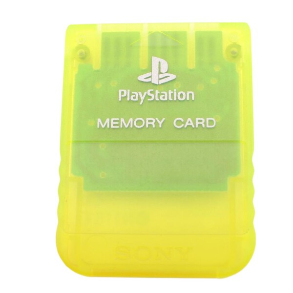 Sony Playstation Memory Card SCPH-1020 Gelb/Transparent - Sehr Gut